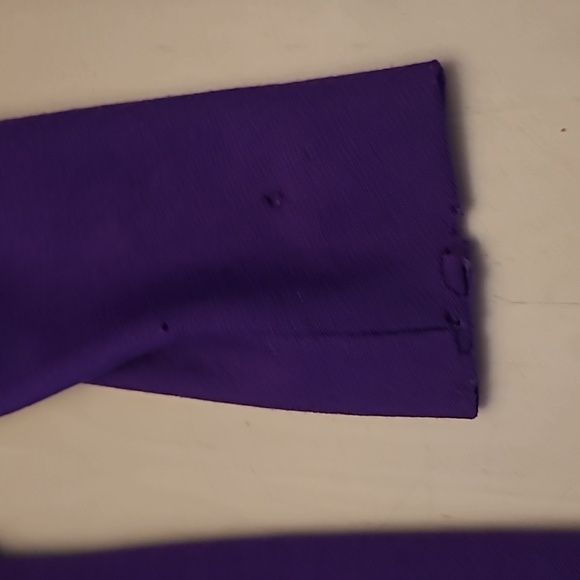 FLAWED VTG Carolyne Roehm Bergdorf Goodman 1960s Purple Faux Wrap Dress - Picture 16 of 17